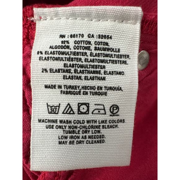 Anthropologie Pilcro Mid Rise Skinny Jeans Size 25 NWT Reddish Pink Denim Jeans - Picture 8 of 8